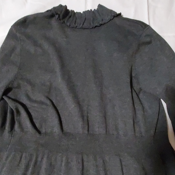 Heather Grey Long Ruffled Cardigan - Picture 5 of 5